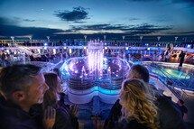 water Light show on Princess Cruise water Light show on Princess Cruise
